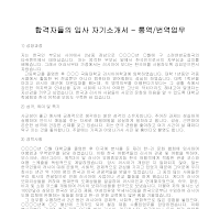입사 자기소개서(통역번역) 입사 자기소개서(통역번역)